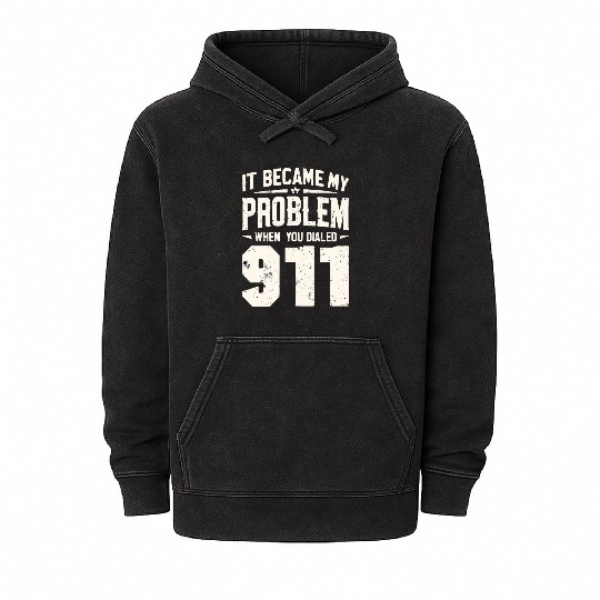 911 Dispatcher Operator Emergency Radio Dispatch Mineral Wash Hoodies