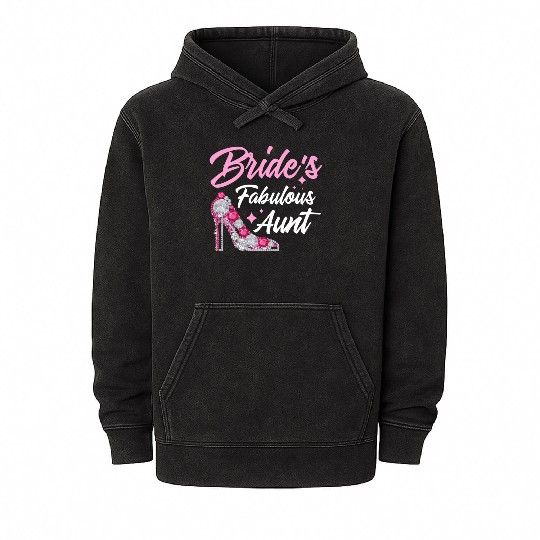 Bridal Party Aunt Bride's Fabulous Aunt Mineral Wash Hoodies