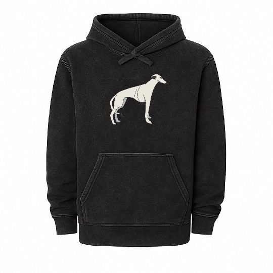 Russian greyhound Mineral Wash Hoodies