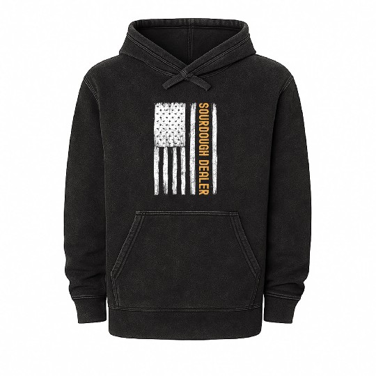 Sourdough Dealer Flag s Women Mineral Wash Hoodies