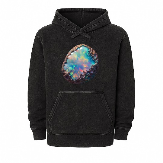 Raw Natural Opal 3D Mineral Wash Hoodies