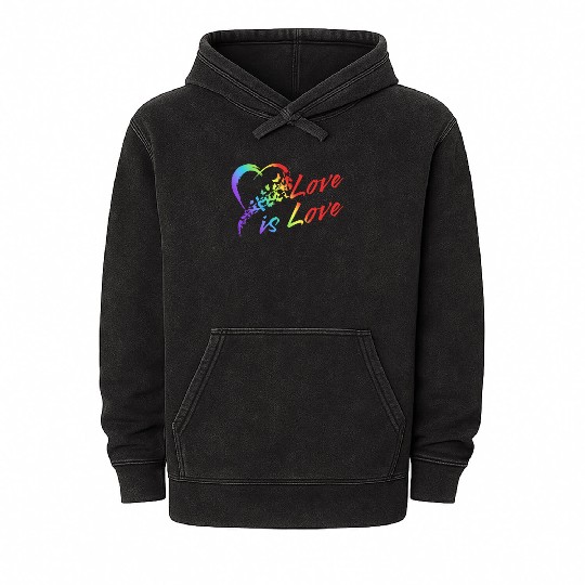 Gender Lesbians, Gays, Trans, Queer Outfit Rainbow Mineral Wash Hoodies
