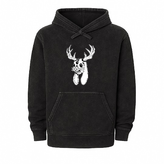 Believe Jackalope Jackrabbit Lovers Mineral Wash Hoodies