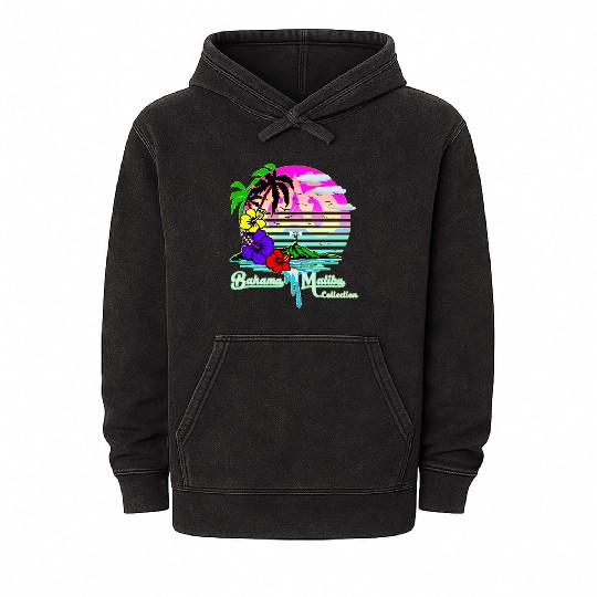 Summer Tropical Paradise Island Vibes Mineral Wash Hoodies