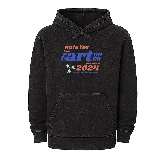 Vote Beyonce and Dolly 2024 Election Cowboy Carter Mineral Wash Hoodies