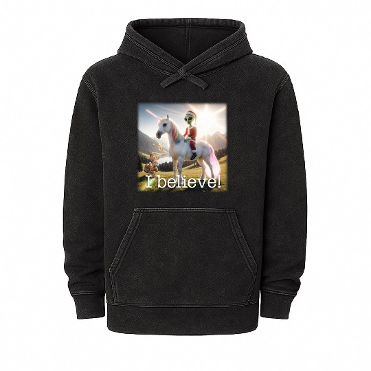 I believe! Santa, Alien Fairy and Easterbunny Mineral Wash Hoodies
