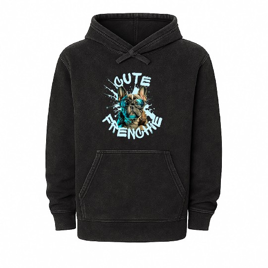 Cute frenchie Mineral Wash Hoodies
