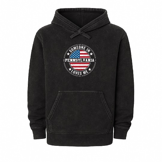 Someone In Pennsylvania Loves Me Mineral Wash Hoodies