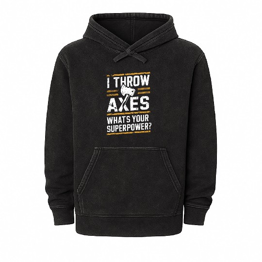 Axe Throwing Enthusiasts Championship Precision Mineral Wash Hoodies