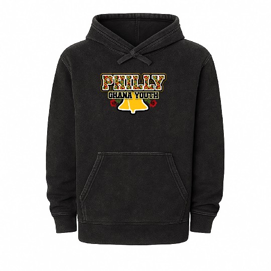 Philly Ghana Youth Bell Rose Mineral Wash Hoodies