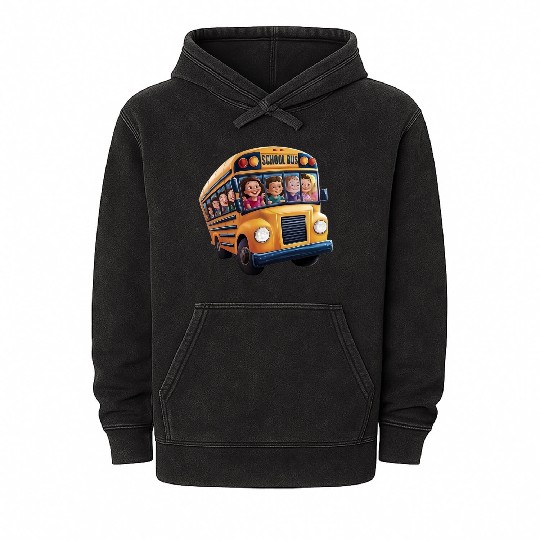 School Bus Adventures Mineral Wash Hoodies