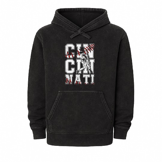 Cincinnati Baseball Lover Met At Game Day Mineral Wash Hoodies