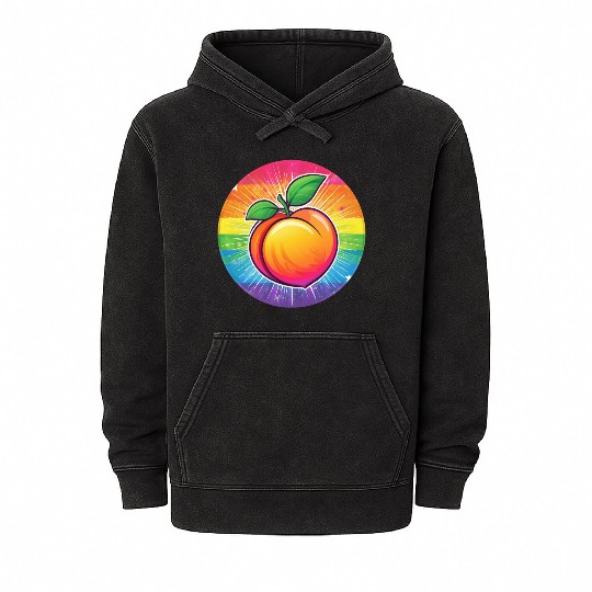 LGBTQ Peach Mineral Wash Hoodies