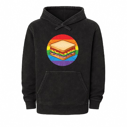 LGBTQ Sandwich Mineral Wash Hoodies