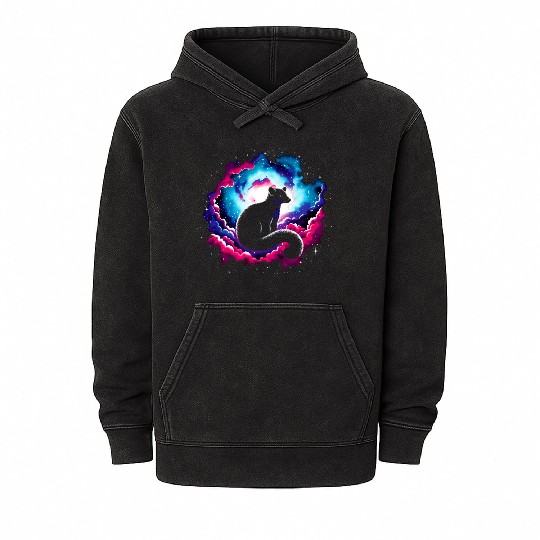 Cool Platypus Galaxy Space Art Mineral Wash Hoodies