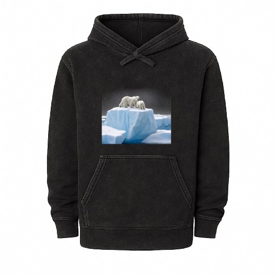 Polar Bear Haven Mineral Wash Hoodies