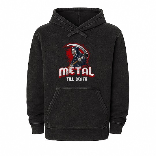 Metal Hard Rock Festival Metalcore Mineral Wash Hoodies