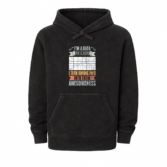 Retro Data Scientist Turn Boring Info Into Total Mineral Wash Hoodies