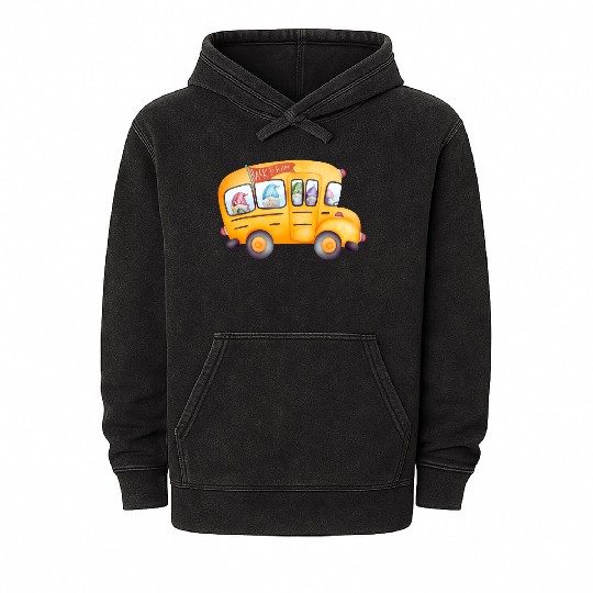 Back to School Collection: School Bus Mineral Wash Hoodies
