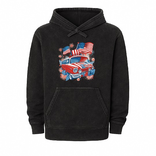 Land of the Free Mineral Wash Hoodies