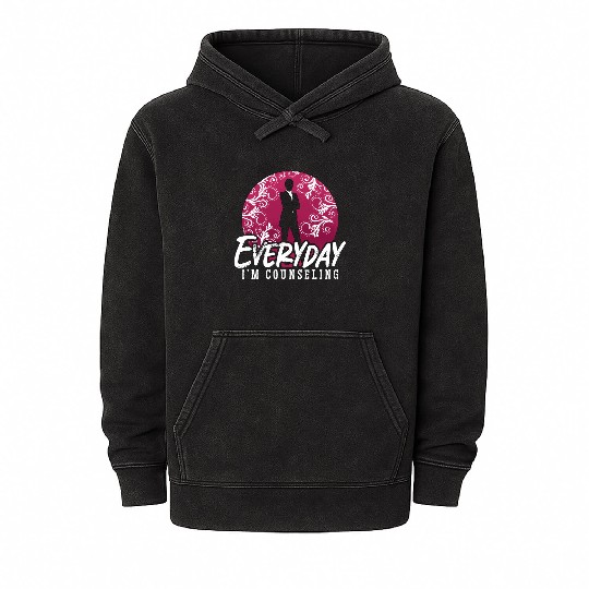 School Counselor Everyday I'm Counseling Therapist Mineral Wash Hoodies