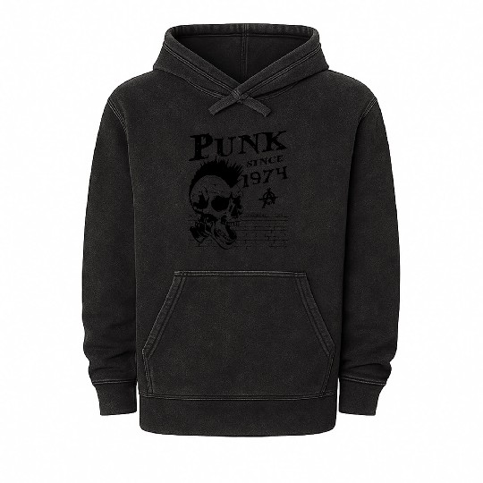 Punk Since 1974, Punks Not Dead, 50 Years Old and Mineral Wash Hoodies
