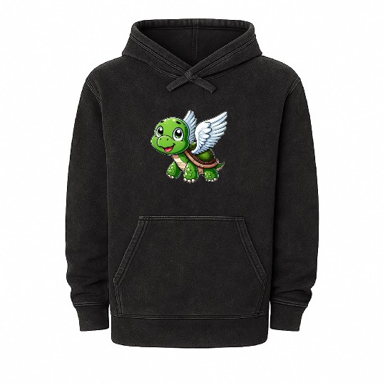 Turtle Angel Wings Halo Farm Farmer Mineral Wash Hoodies