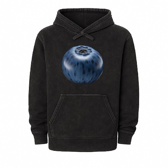 Blueberry Realistic Mineral Wash Hoodies