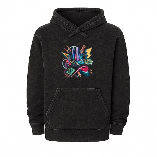Modern Pop Culture Mineral Wash Hoodies