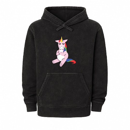 Grumpy Unicorn Mineral Wash Hoodies