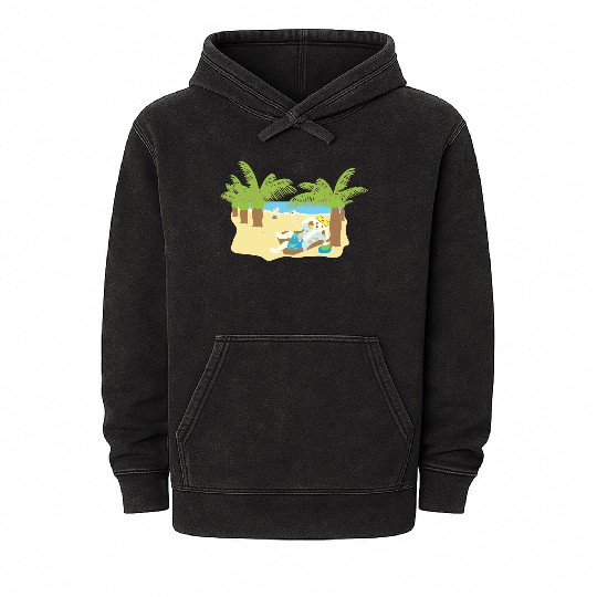 summer the sea Mineral Wash Hoodies