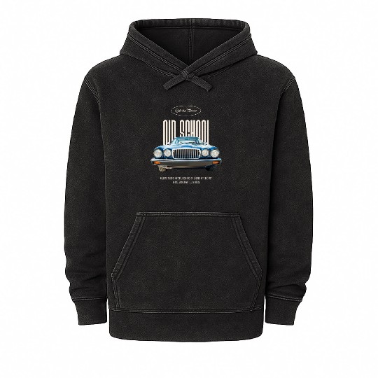 old school muscle car Mineral Wash Hoodies