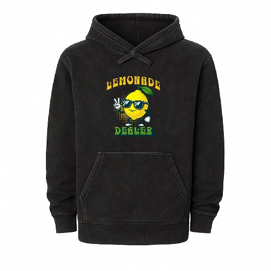 Lemonade Dealer Lemon Juice Stand Store Staff Mineral Wash Hoodies