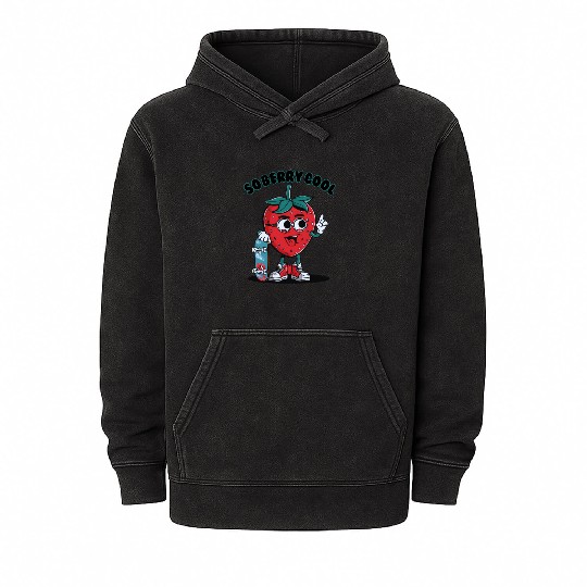 Groovy So Berry Cool Fruit Lover Strawberry Mineral Wash Hoodies