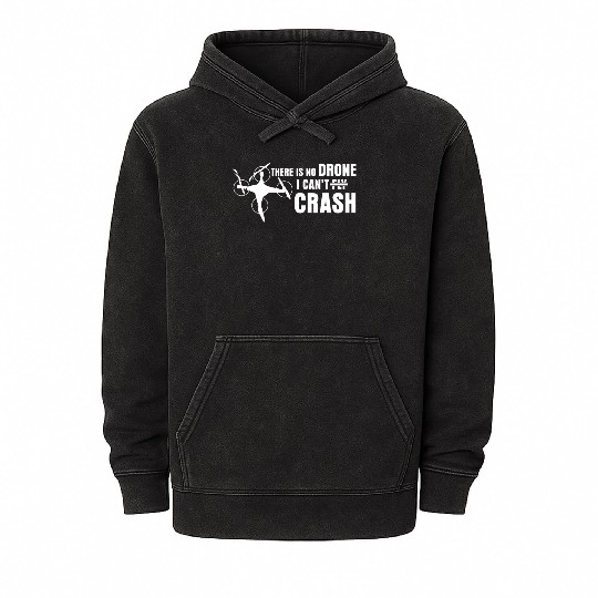 Quadrocopter Drone Crash FPV Drones Mineral Wash Hoodies