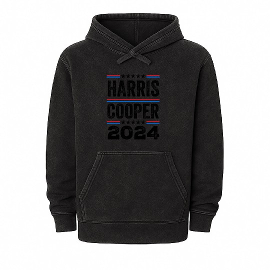 Kamala Harris Cooper 2024 US Election Democrat Mineral Wash Hoodies