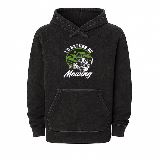 Landscaper Gardener Horticulture Lawn Mowing Mineral Wash Hoodies