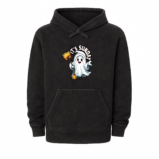 It's Sunday little ghost Mineral Wash Hoodies