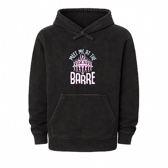 Meet Me At The Barre Ballerina Ballet Mineral Wash Hoodies
