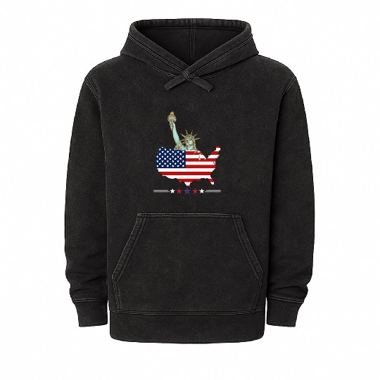Comfort Colors USA Flag Mineral Wash Hoodies, 4th of July Mineral Wash Hoodies,