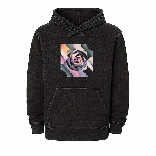 Geometric Harmony Mineral Wash Hoodies