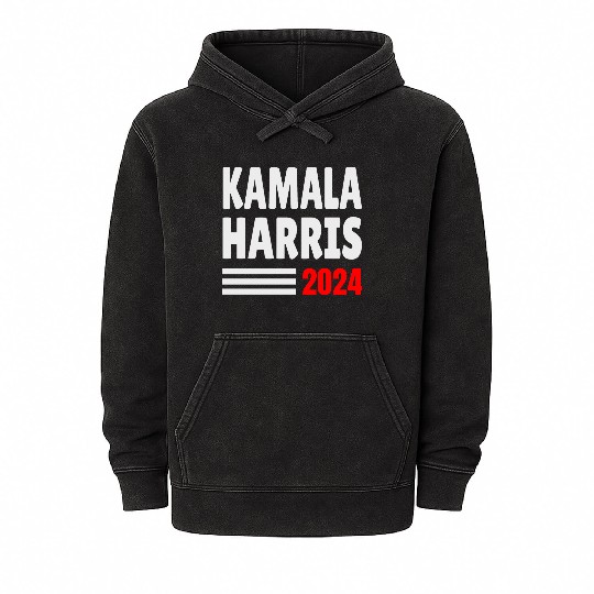 Kamala Harris 2024 for President Mineral Wash Hoodies