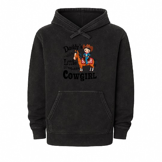 Daddy's Little Cowgirl Mineral Wash Hoodies