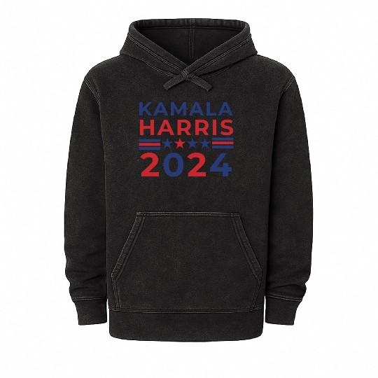 Kamala harris 2024 Mineral Wash Hoodies