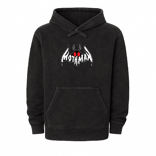 Mothman Monster Creepy Cryptid Mineral Wash Hoodies