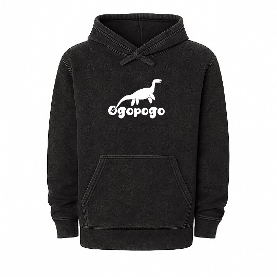 Ogopogo Cute Lake Monster Cryptid Mineral Wash Hoodies