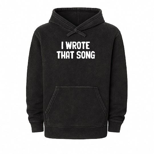 I Wrote That Song Writer Karaoke Guitarist Choir Mineral Wash Hoodies