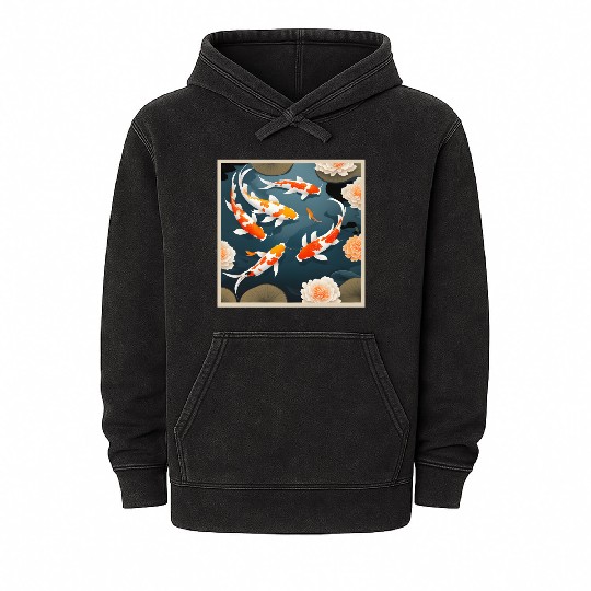 Koi Pond Mineral Wash Hoodies