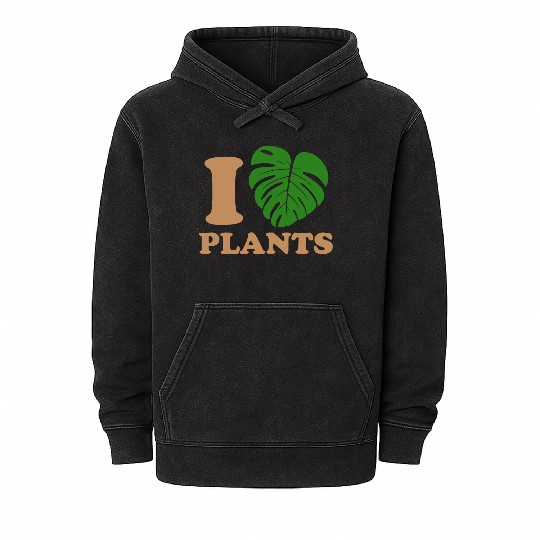 I love plants Mineral Wash Hoodies