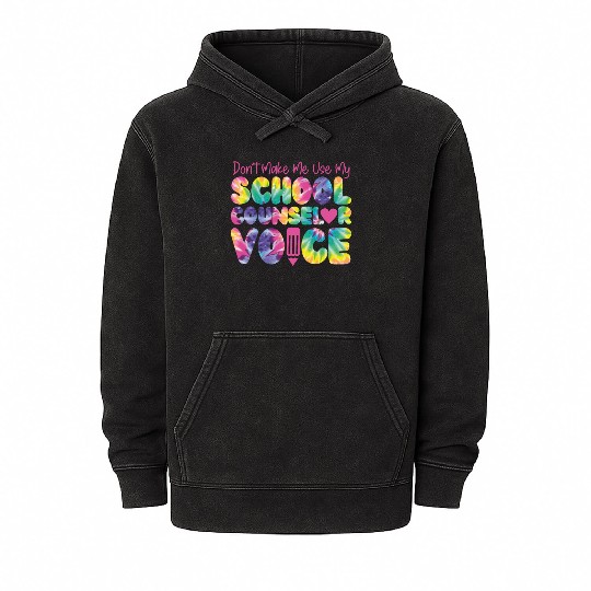 School Counselor Tie Dye Don't Mineral Wash Hoodies